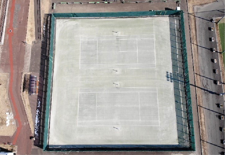 仙台市 ( 川内・泉・広瀬 ) 庭球場砂入り人工芝張替工事